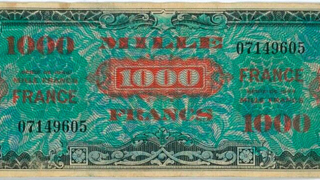 1000 francs France type 1945