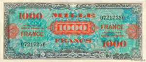 1000 francs France type 1945