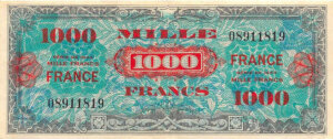 1000 francs France type 1945