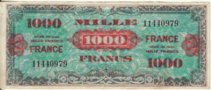 1000 francs France type 1945