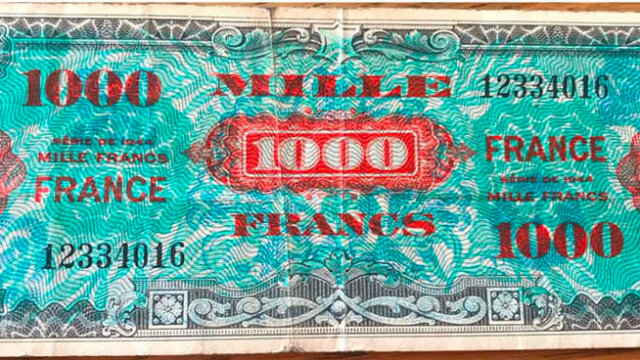 1000 francs France type 1945