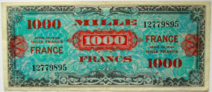 1000 francs France type 1945