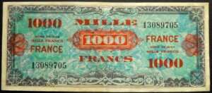 1000 francs France type 1945