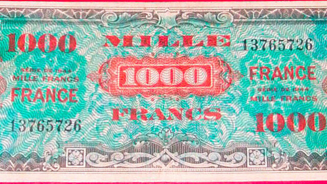 1000 francs France type 1945