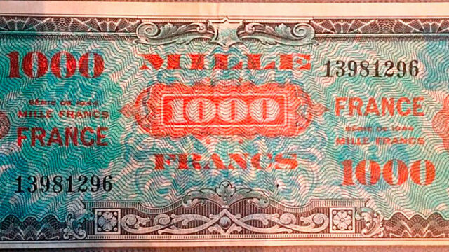 1000 francs France type 1945