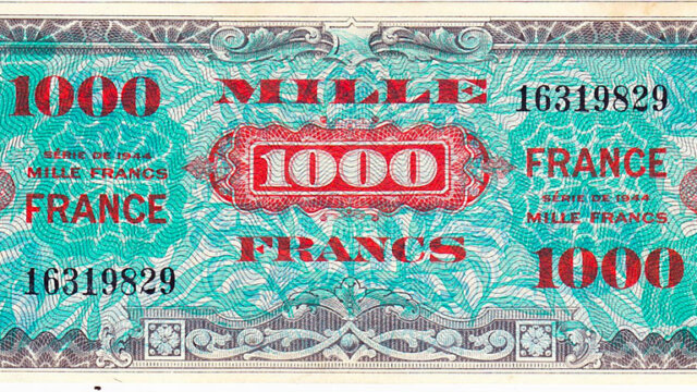 1000 francs France type 1945