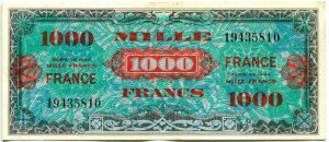 1000 francs France type 1945