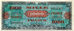 1000 francs France type 1945