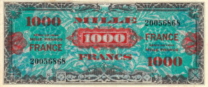 1000 francs France type 1945