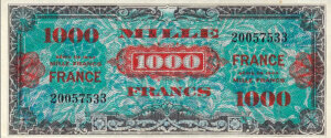 1000 francs France type 1945