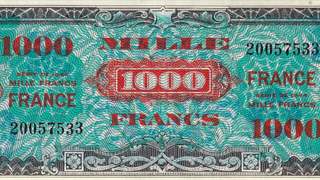 1000 francs France type 1945