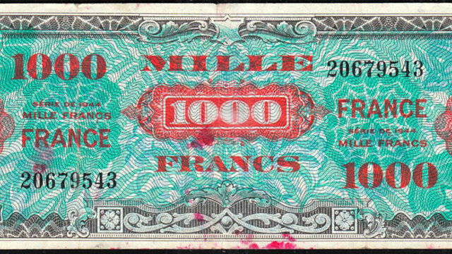 1000 francs France type 1945