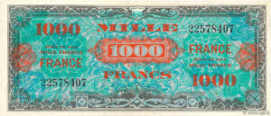 1000 francs France type 1945