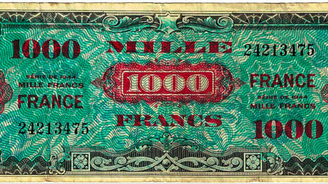 1000 francs France type 1945