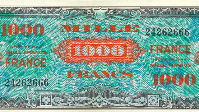 1000 francs France type 1945