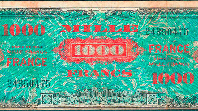 1000 francs France type 1945