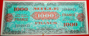 1000 francs France type 1945