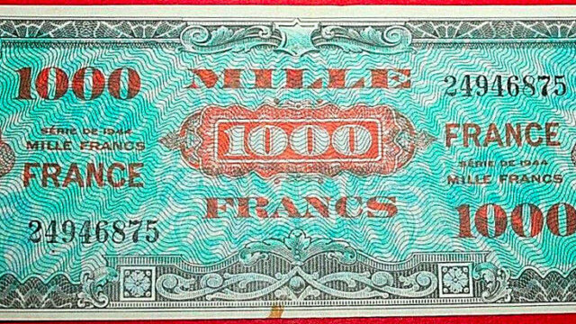 1000 francs France type 1945