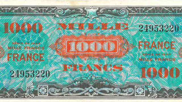 1000 francs France type 1945