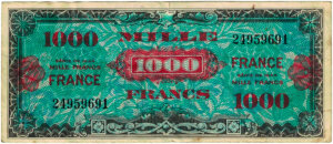 1000 francs France type 1945