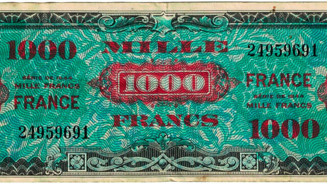 1000 francs France type 1945