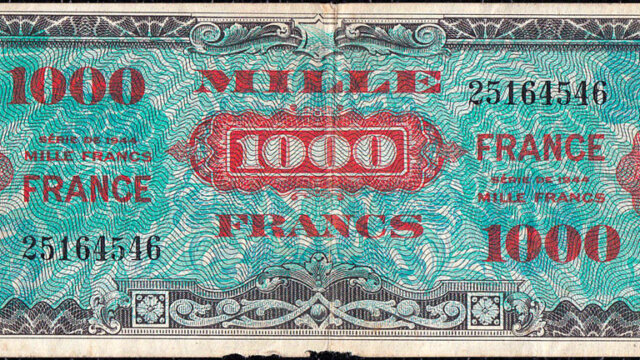 1000 francs France type 1945