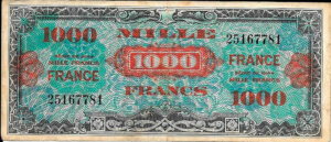 1000 francs France type 1945