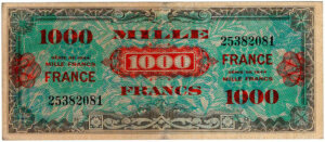 1000 francs France type 1945