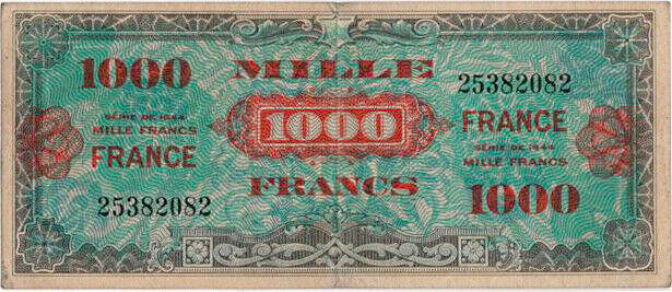 1000 francs France type 1945