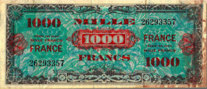 1000 francs France type 1945