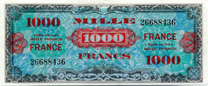 1000 francs France type 1945