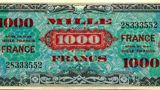 1000 francs France type 1945