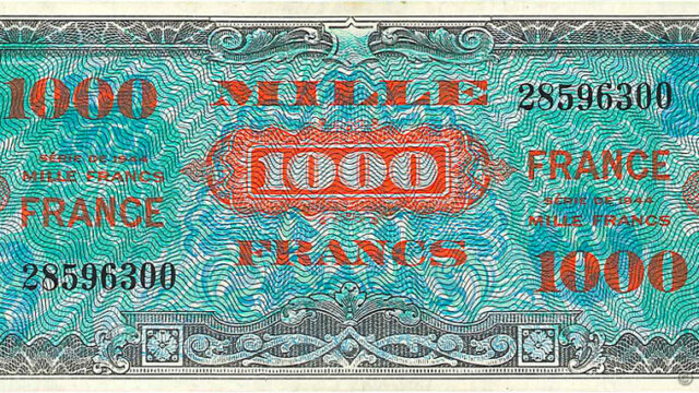 1000 francs France type 1945