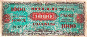 1000 francs France type 1945