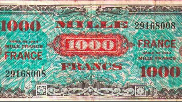 1000 francs France type 1945