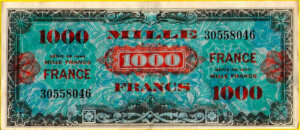 1000 francs France type 1945