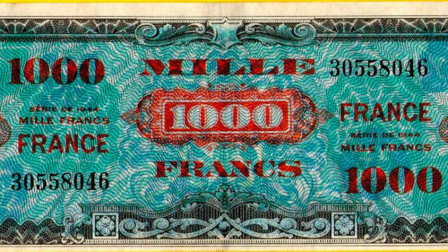 1000 francs France type 1945