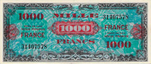 1000 francs France type 1945