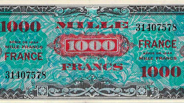 1000 francs France type 1945