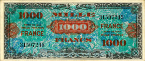 1000 francs France type 1945