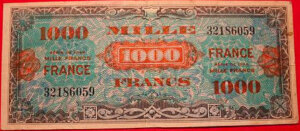 1000 francs France type 1945