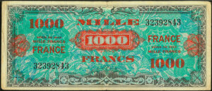 1000 francs France type 1945