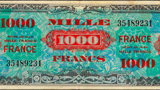 1000 francs France type 1945