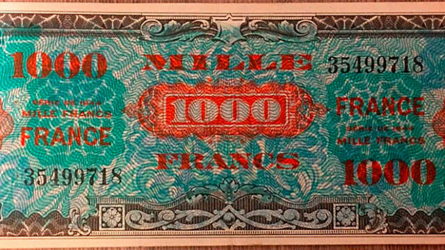 1000 francs France type 1945