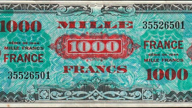 1000 francs France type 1945