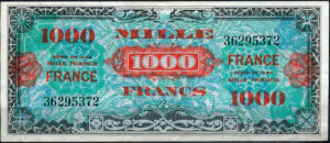 1000 francs France type 1945