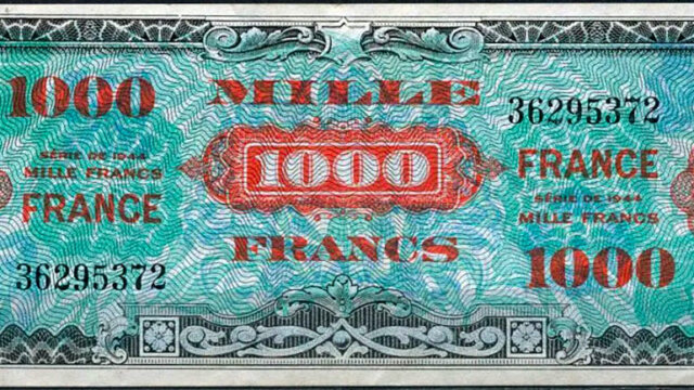 1000 francs France type 1945