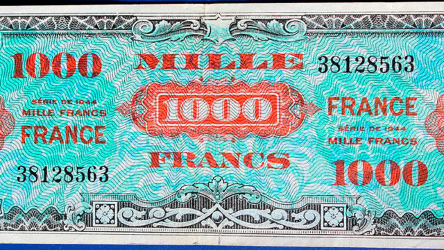 1000 francs France type 1945