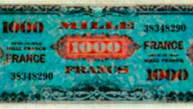 1000 francs France type 1945