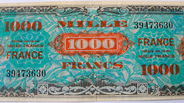 1000 francs France type 1945